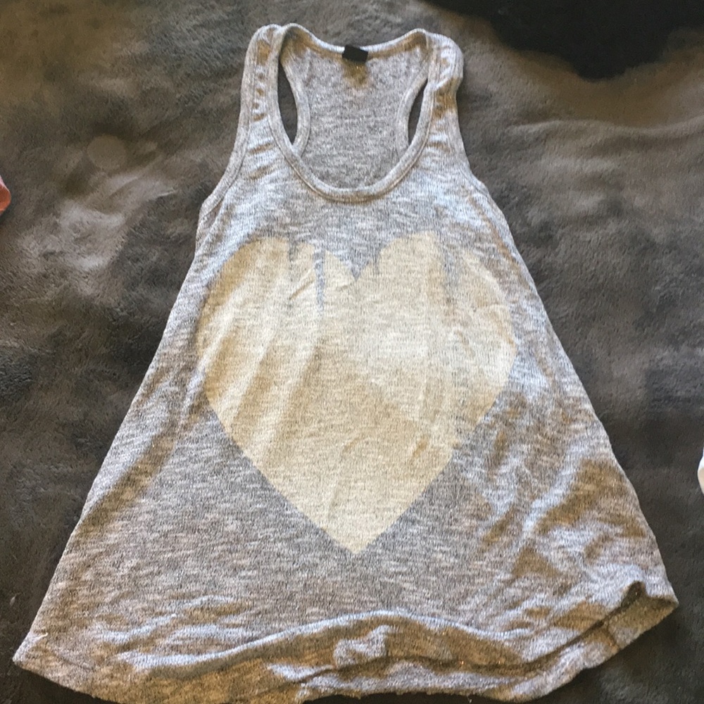 Grey shear, sparkly, tank top